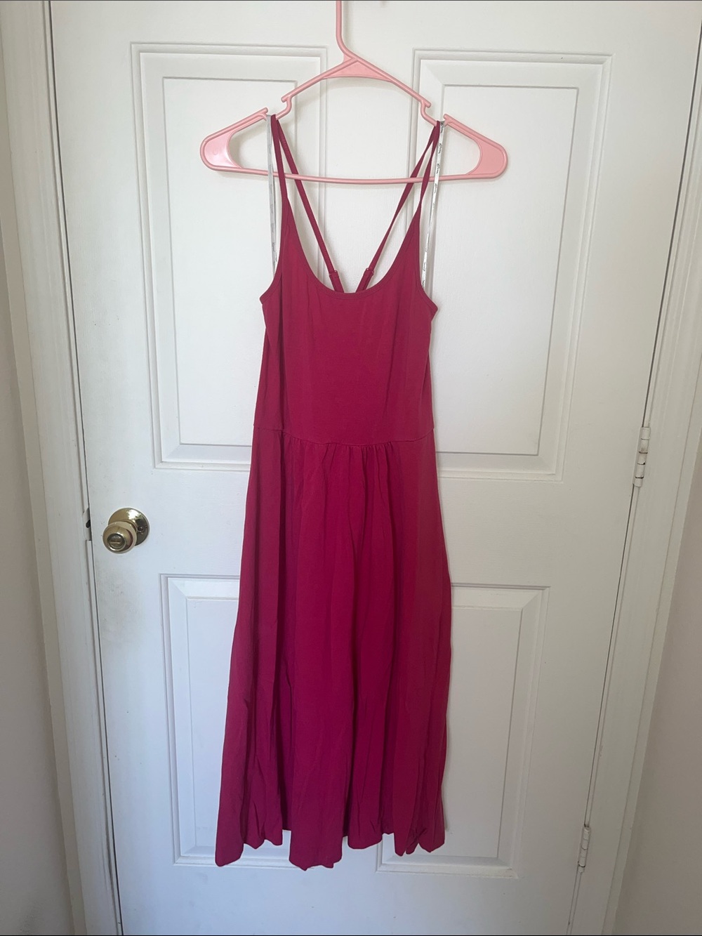 Guess Pink Strappy Midi Dress
